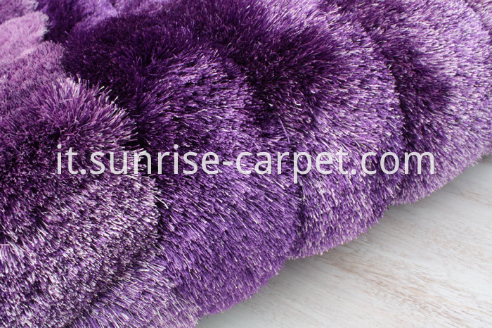 Polyester 3D Rug in Purple Color